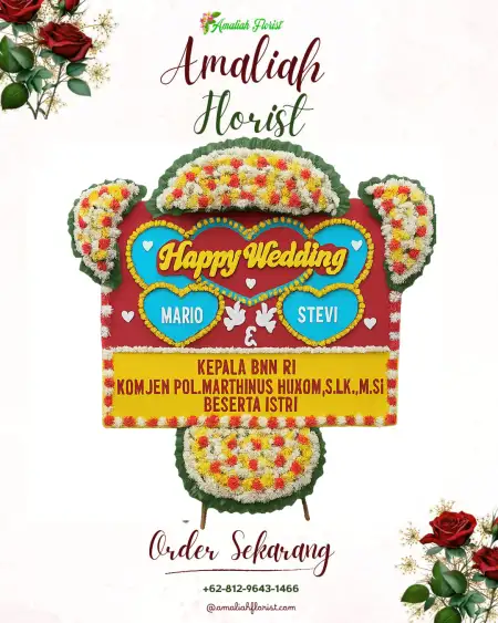 Papan Bunga Pernikahan Aji Kagungan